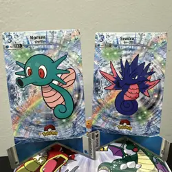 Pokemon Database Shiny Set Horsea Seadra Shiny Sparkle Holo Set Of 2 - Image 1