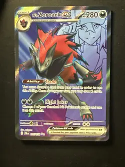 N's Zoroark ex 175/159 Sv09: Journey Together Pokemon NM - Image 1