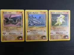 Pokemon TCG - Brock's Onix 69/Rhyhorn 70/Sandshrew 71 - Gym Heroes - LP - Image 1
