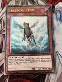 YUGIOH TREEBORN FROG QUARTER CENTURY RARE RA03-EN161 1ST NEAR MINT - Image 1