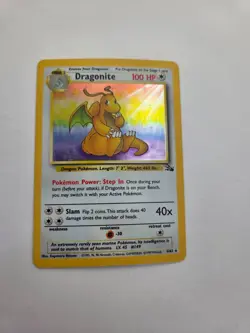 Pokemon Fossil Dragonite 4/62 Holo Rare 100 HP 1999 Vintage Card Holographic - Image 1
