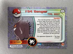 Gengar Topps Series 2 94 Blue Label Pokemon Card LP/MP - Image 2