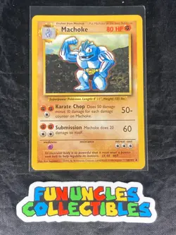 Vintage Machoke Pokemon Card - 34/102 - Non Holo - Base Set - WOTC 1999 - Image 1