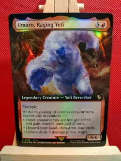 Umaro, Raging Yeti FOIL (Extended Art) - Final Fantasy Commander - NM - MTG - Image 1