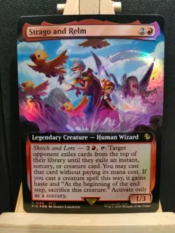 Strago and Relm FOIL (Extended Art) - Final Fantasy - NM (see pics) MTG - Image 1