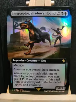 Interceptor, Shadow's Hound FOIL (Extended Art) - Final Fantasy - NM - MTG - Image 1