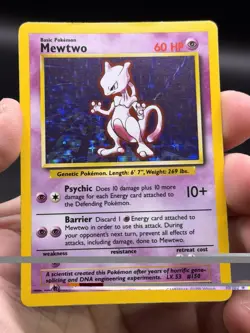 Mewtwo Holo Rare 10/102 1999 Pokemon Base Set English WOTC LP - Image 3