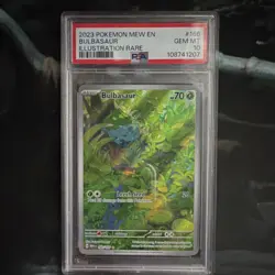 Pokemon Bulbasaur Illustration Rare Holo 151 #166 PSA 10 2023 - Image 1