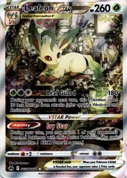 Leafeon VSTAR Crown Zenith: Galarian Gallery GG35/GG70 Ultra Rare Holo Pokemon - Image 1