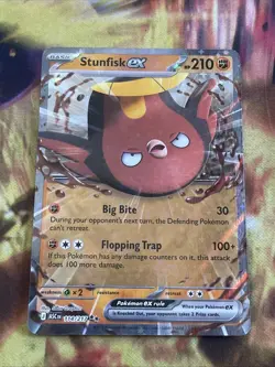 Stunfisk ex 114/217 Ascended Heroes ASC Double Rare NM TCG Pokemon Card - Image 1