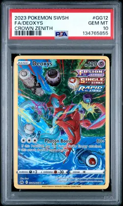 PSA 10 2023 Pokemon Sword And Shield Crown Zenith #GG12 Full Art Deoxys - Image 1