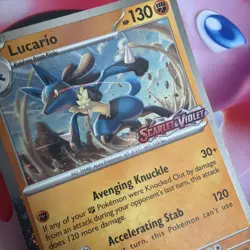 Lucario 114/198 Cosmos Holo Scarlet & Violet Stamped Pokemon TCG Near Mint - Image 2