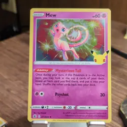Pokemon Mew Celebrations Holo Rare 011/025 Basic Psychic HP60 2021 English - Image 1