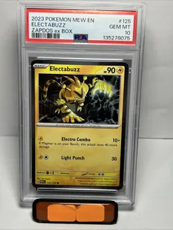 2023 POKEMON MEW EN-151 ZAPDOS EX BOX #125 ELECTABUZZ PSA 10 - Image 1