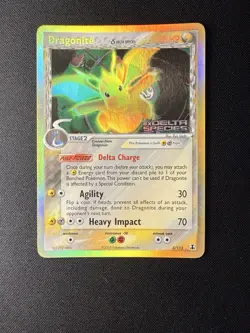 Pokemon Dragonite Delta Species 3/113 Holo Rare Reverse Holo 2005 MP-LP - Image 1