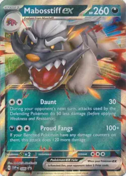 Pokemon TCG Mabosstiff ex Scarlet & Violet Black Star Promo Holo Rare - Image 1