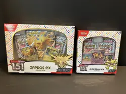 Pokemon TCG: Scarlet and Violet 151 Zapdos EX and Alakazam EX Collection Boxes - Image 1