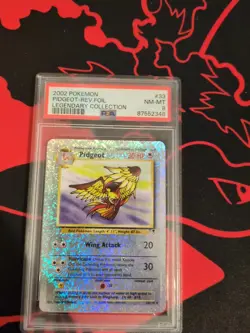 Pokemon 2002 Legendary Collection Pidgeot, Gastly, Hypno Reverse Foil PSA 8 - Image 1