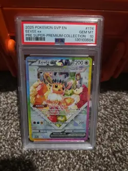 Eevee EX #174 2025 Pokemon Prismatic Evolutions SPC Super Premium Promo PSA 10!! - Image 1