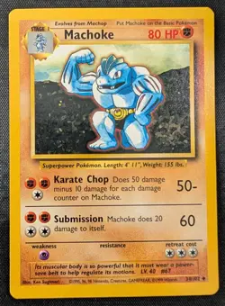 Machoke - 34/102 - Base Set - VLP - Pokemon TCG - Image 3