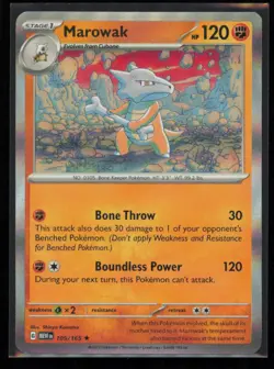 Marowak 105/165 Pokemon 151 Rare Near Mint - Image 1