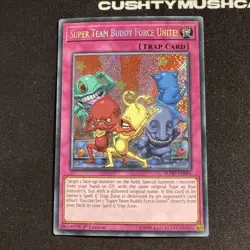 YUGIOH SUPER TEAM BUDDY FORCE UNITE SECRET RARE FLOD-EN081 1ST EDITION - Image 2