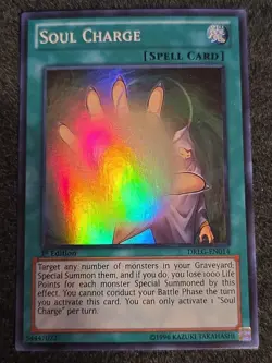 Yugioh Soul Charge DRLG-EN014 Super Rare 1st Ed LP - Image 1