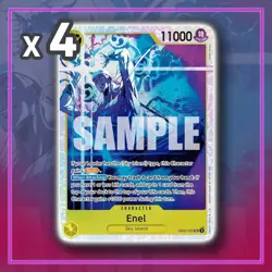 Enel EB02-052 SR Extra Booster Anime 25th ONE PIECE TCG x4 - Image 1