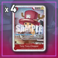 Tony Tony.Chopper OP08-007 Super Rare SR Two Legends ONE PIECE TCG x4 - Image 1