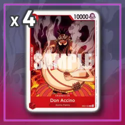 Don Accino EB02-004 Extra Booster Anime 25th ONE PIECE TCG x4 - Image 1