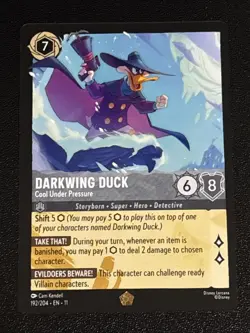 Disney Lorcana Winterspell Darkwing Duck - Cool Under Pressure 192/204 Legendary - Image 1