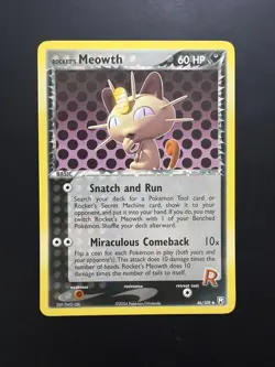 [NM+] Pokemon TCG Cards Rocket's Meowth 46/109 Team Rocket Returns Uncommon - Image 1