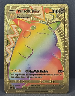 Pikachu VMAX 188/185 Rainbow HP 310 Gold Foil Fan Art Display Card - Image 1