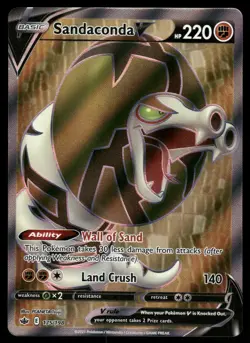 Sandaconda V (Full Art) NM 175/198 SWSH06: Chilling Reign Pokemon Card - Image 1