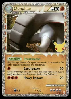Donphan (Prime) NM 107/123 Celebrations: Classic Collection Pokemon Card - Image 1