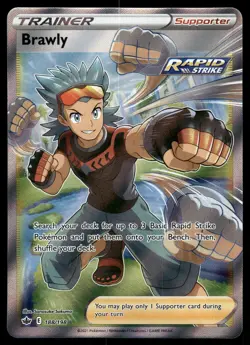 Brawly (Full Art) NM 188/198 SWSH06: Chilling Reign Pokemon Card - Image 1