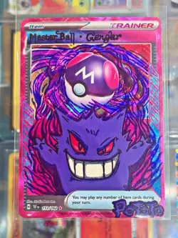 Gengar Common Pokemon TCG VS Series 021/141 Hand Drawn DIY Trainer Card - Image 1