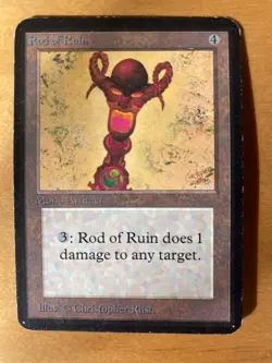 MTG Rod of Ruin Alpha Regular Uncommon - Image 1