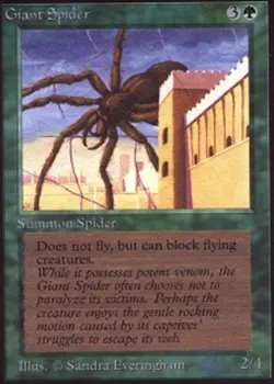 1x Giant Spider Moderate Play, English 1st Edition Alpha MTG Magic - Image 1