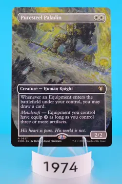 MTG Puresteel Paladin (Borderless) Commander Masters Regular #627 - Image 1