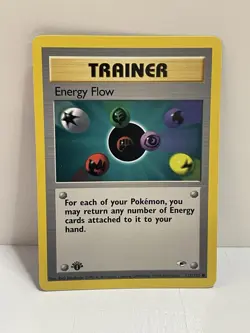 Pokemon WOTC TCG VTG Energy Flow 122/132 Gym Heroes Regular LP - Image 1