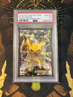 Pokemon Pikachu EX XY124 Promo Full Art PSA 5 - Image 1