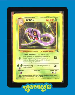 Arbok Pokemon 31/62 Fossil Uncommon Grass Evolved - Image 1