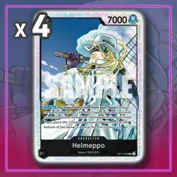 Helmeppo OP11-092 Super Rare A Fist of Divine Speed Navy Sword ONE PIECE TCG x4 - Image 1