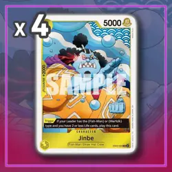 Jinbe EB02-055 R Extra Booster Anime 25th ONE PIECE TCG x4 - Image 1