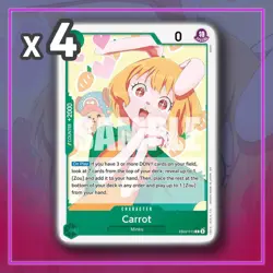 Carrot EB02-013 Extra Booster Anime 25th ONE PIECE TCG x4 - Image 1
