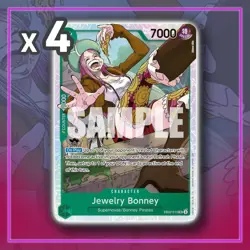 Jewelry Bonney EB02-015 SR Extra Booster Anime 25th ONE PIECE TCG x4 - Image 1