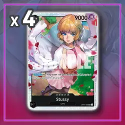 Stussy OP07-085 Super Rare 500 Years in the Future ONE PIECE TCG x4 - Image 1