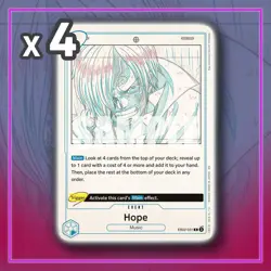 Hope EB02-031 R Extra Booster Anime 25th ONE PIECE TCG x4 - Image 1