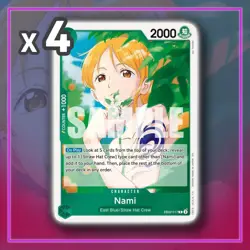 Nami EB02-017 R Extra Booster Anime 25th ONE PIECE TCG x4 - Image 1